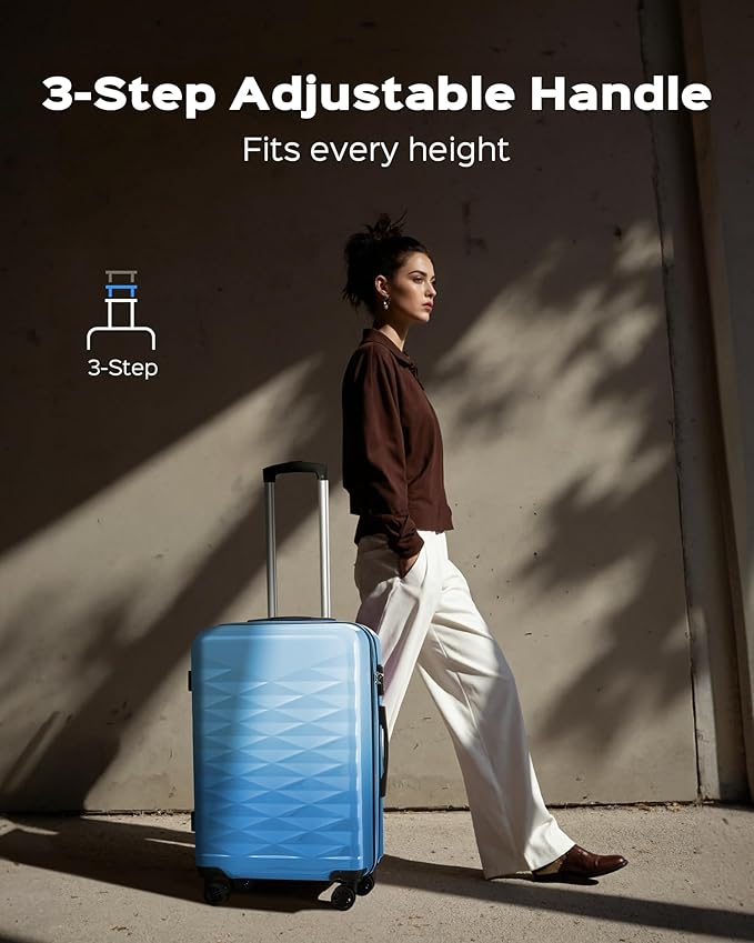 Suitour Luggage Sets 2 piece, Hardshell Lightweight Travel Suitcase with Spinner Wheel 20/28 inch Travel Suitcase set…