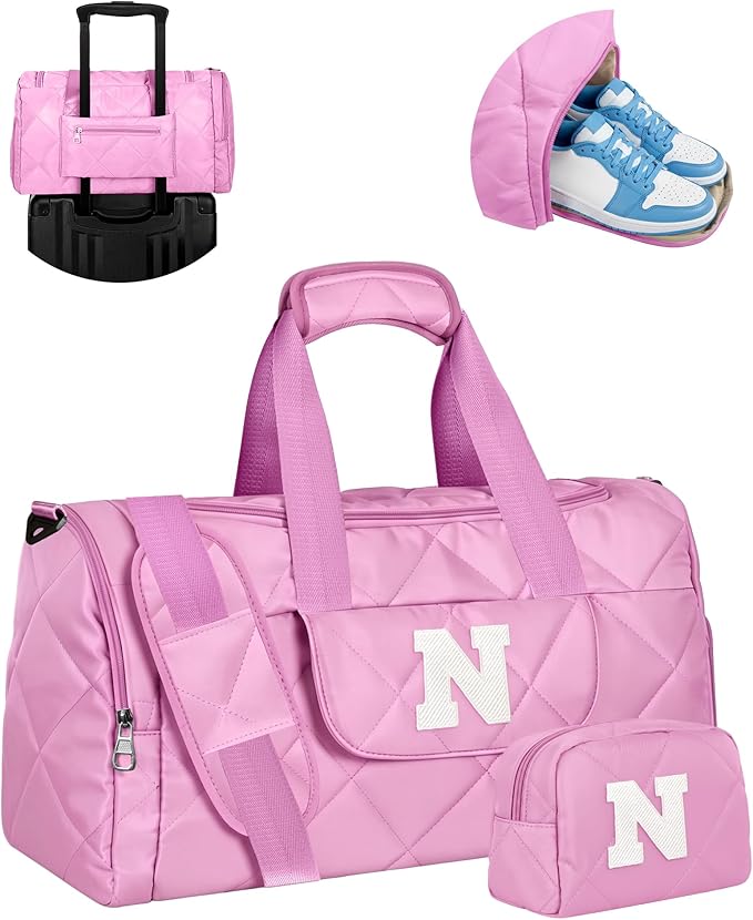Gifts for Teenage Girls, Dance Bag Duffle Bag with Makeup Bag, Personalized Weekender Bag with Shoe Compartment, Trendy Gift for Daughter Granddaughter, 13-15, 16-19 Year Old Girls