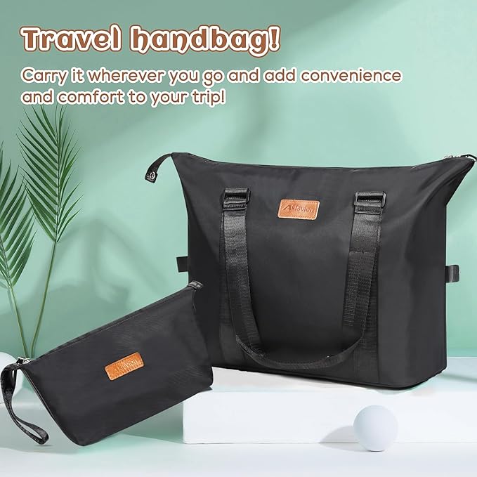 Luggage Set 3 Piece Luggage Set ABS hardshell Spinner Wheels Luggage Carry on Suitcase with Weekender bag & Toiletry bag(Black)