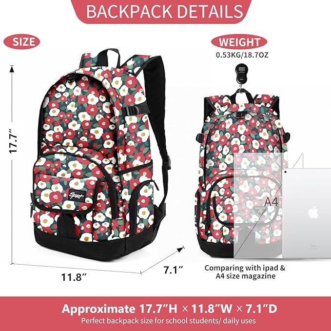 rickyh style School Backpack Travel Bag for Men & Women Lightweight College Back Pack with Laptop Compartmen