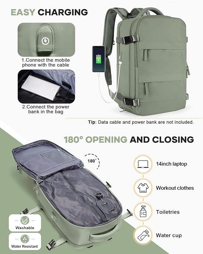 coofay Vacuum Backpack Travel with Pump Vacpack Travel Backpack with Vacuum System Mochila de Viaje Compresion al Vacio Easyvacpack Airbag Backpacks for Traveling Carry on Luggage