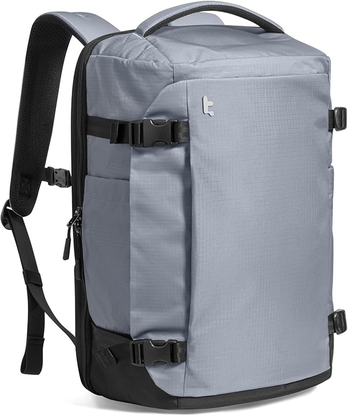 tomtoc Travel Backpack 28L, TSA Friendly Flight Approved Carry-on Luggage, Personal Item Travel Bag, Water-resistant Lightweight Business Rucksack, Durable Bag Fits 16 Inch Laptop