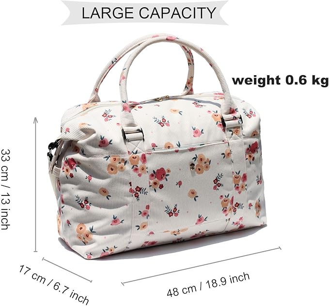 ESVAN Travel Tote Duffel Gym Bag,Weekender Overnight Carry-on Tote Crossbody Bag with Wet Pocket and Trolley Sleeve Upgraded