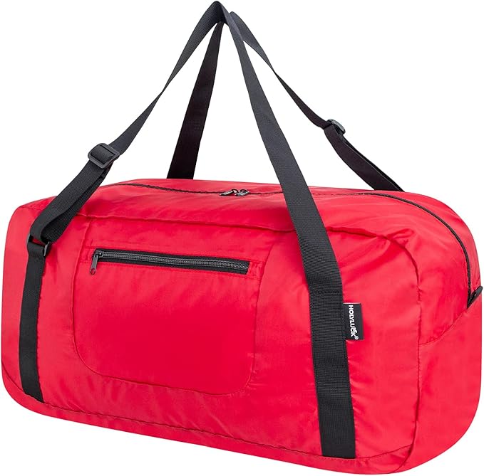 HOLYLUCK Foldable Travel Duffel Bag For Women & Men Luggage Great for Gym -55L, Red