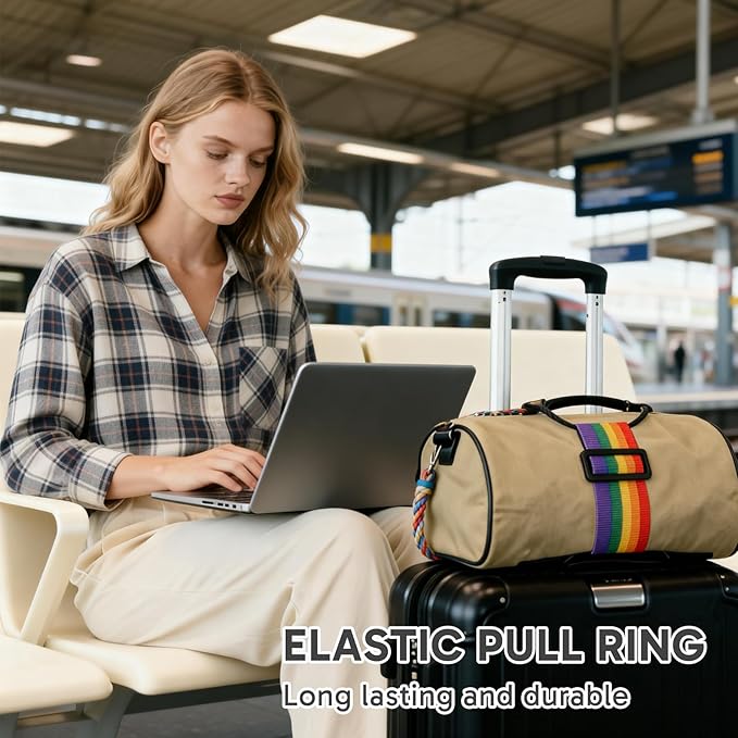 4 Pack Luggage Connector Straps Suitcases, Secure Bag Organization During, Luggage Straps to Connect Two Suitcases, ravel Essentials for Frequent Business Travelers and Family Vacations