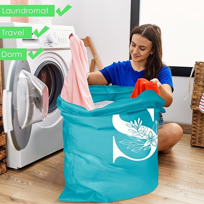 Sylfairy 2 Pack Extra Large Travel Laundry Bag, Dirty Clothes Organizer with Drawstring,Heavy Duty Travel Laundry Bags