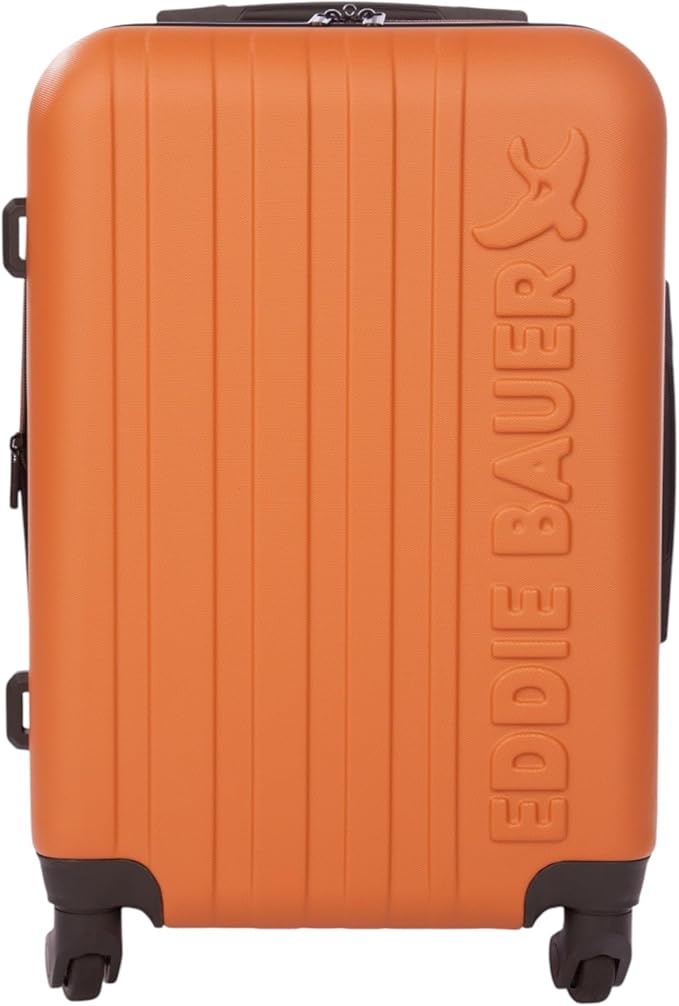 Eddie Bauer Flatiron Carry-On 22" Luggage | Hardside | Spinner Wheels | Expandable | Lightweight | Travel Essentials - Paprika