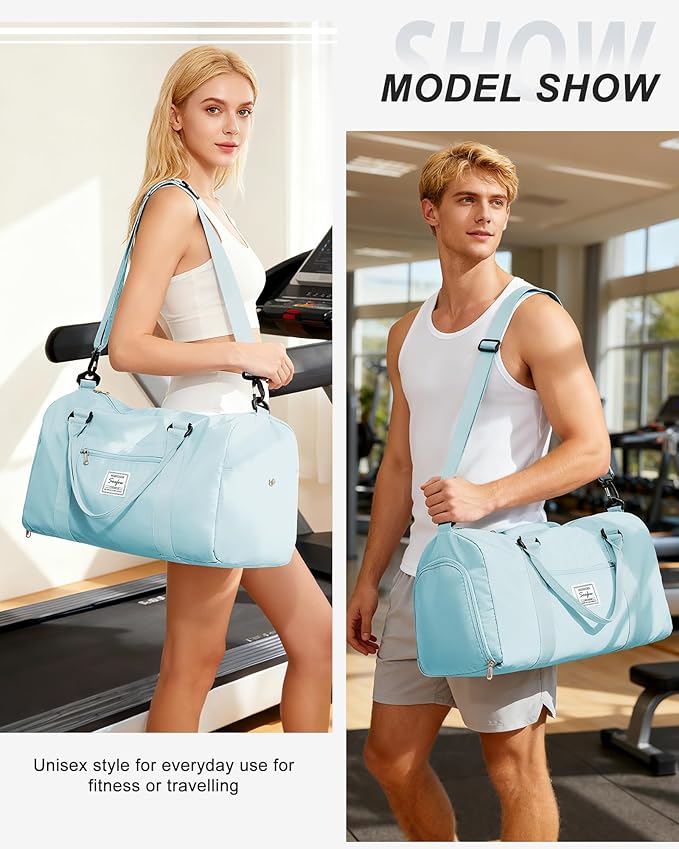 Gym Bag Womens,Travel Duffel Carry on Bag Sport Tote Bag Weekend Overnight Bag
