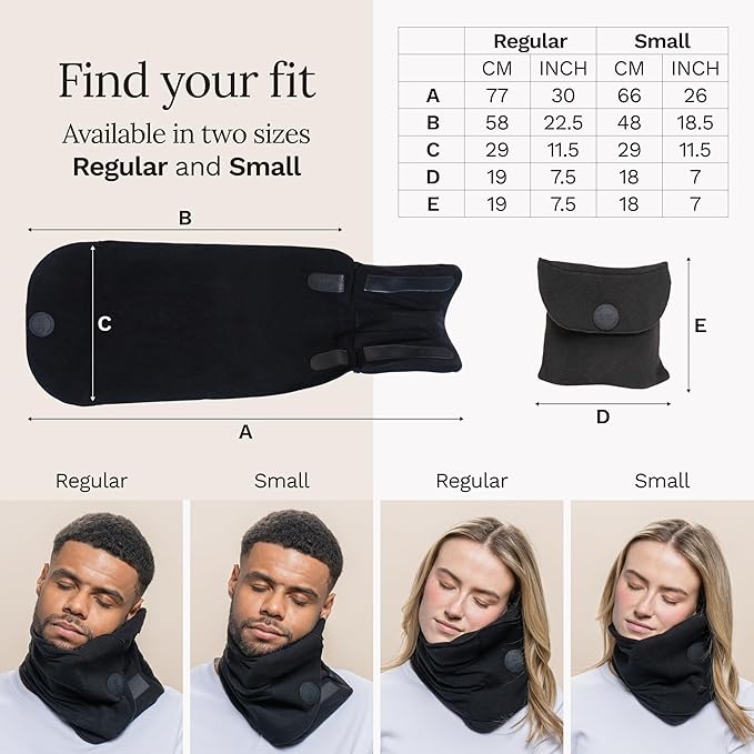 trtl Travel Pillow 2.0 – Scientifically Proven Super Soft Travel Pillow with Premium Head & Neck Support – for Airplane Travel – Machine Washable – Lightweight & Compact – Jet Black