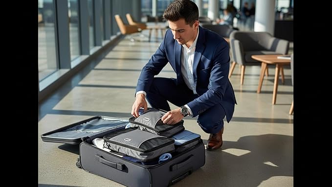 GOX Ultra Light 5 piece Packing Cubes Travel Luggage Organizer 1 Large 2 Medium 2 Small