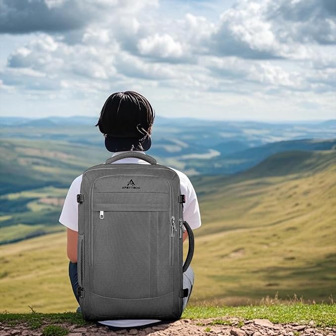 60L Travel Laptop Backpack for Men, Extra Large Backpack, Big Capacity Carry On Backpack, 18-19 Inch Laptop Backpack Water Resistant Luggage Computer Daypack College Bag, Grey
