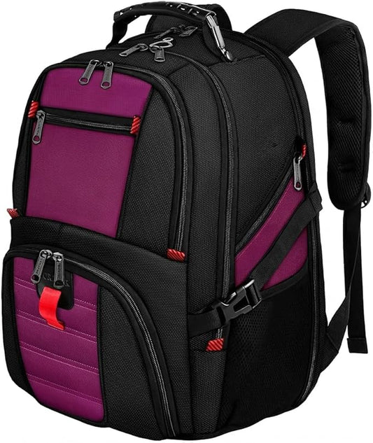 YOREPEK Large Backpack for Men, Extra Large Laptop Backpacks for Men Women, Water Resistant Travel Backpack Airline Approved Business Work Bag Fits 17 Inch Computer, Black