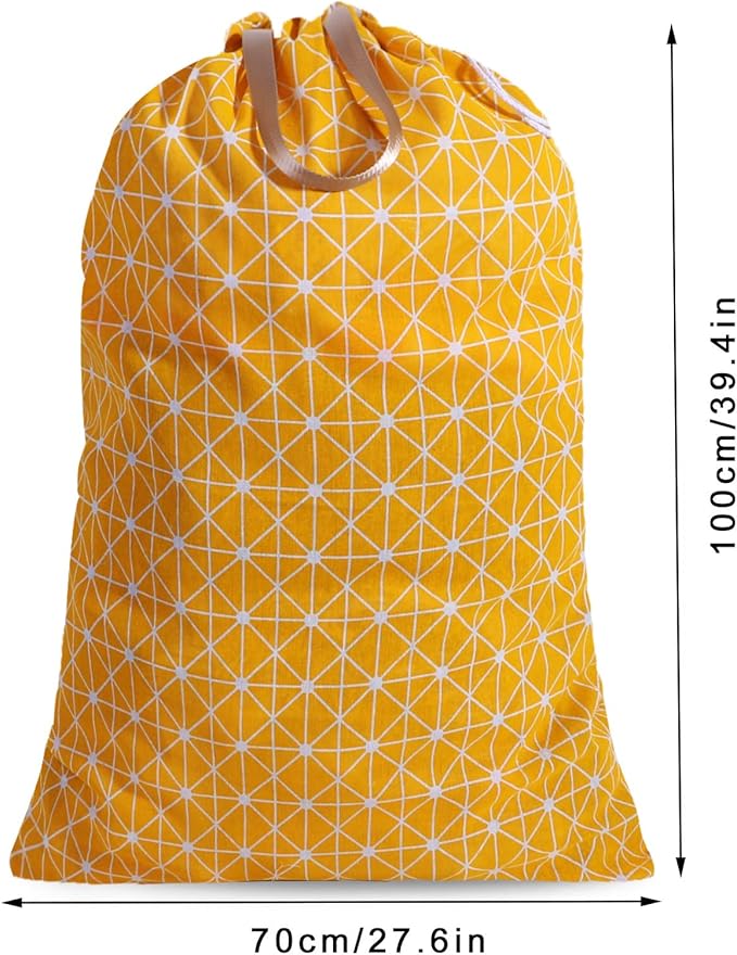 Extra Large Laundry Bag with Drawstring and Handle, Heavy Duty Travel Dirty Clothes Bag for Laundromat and Household, Durable Rip-Stop Laundry Hamper Liner, 22 Patterns(28 x 40 Inch) by SANFERGE