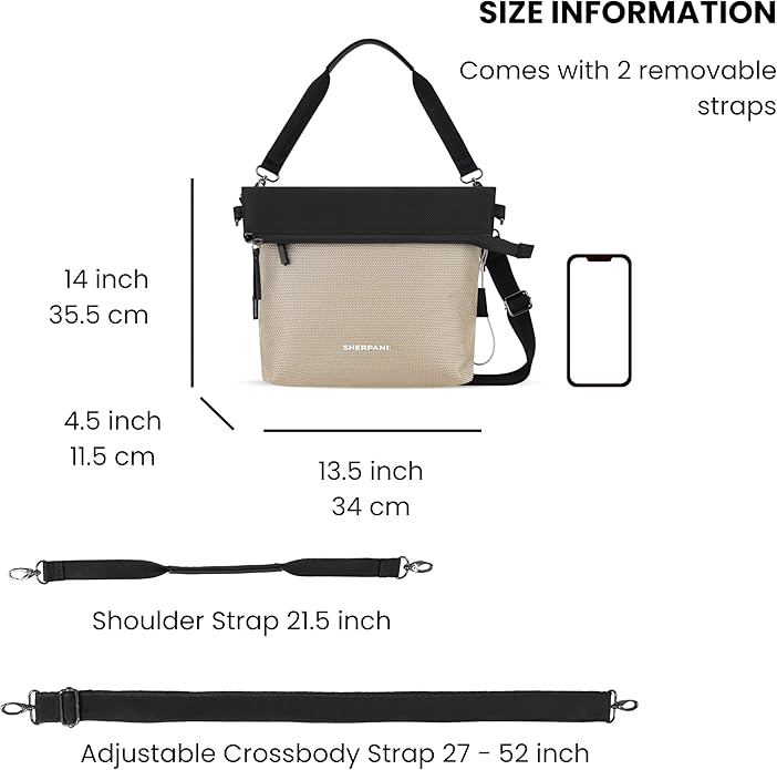 Sherpani Vale, Anti Theft Versatile Crossbody Bag, Fashion Tote Bag, Travel Shoulder Bag, Designer Handbag for Women