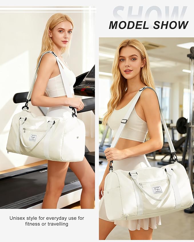 Gym Bag Womens,Travel Duffel Carry on Bag Sport Tote Bag Weekend Overnight Bag
