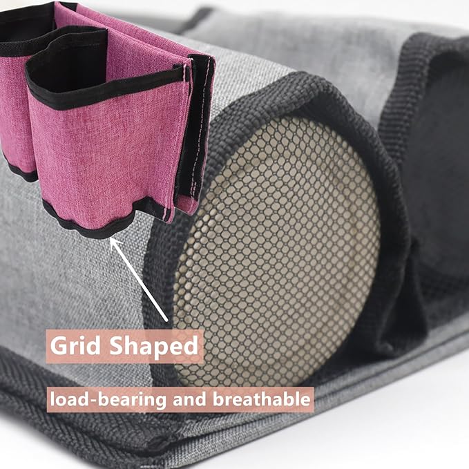 Luggage Travel Cup Holder - Hands-Free Double Coffee Carrier for Suitcases, Ideal for Flight Attendants, Business Trips, Airport Transfers & Train Journeys, Pink