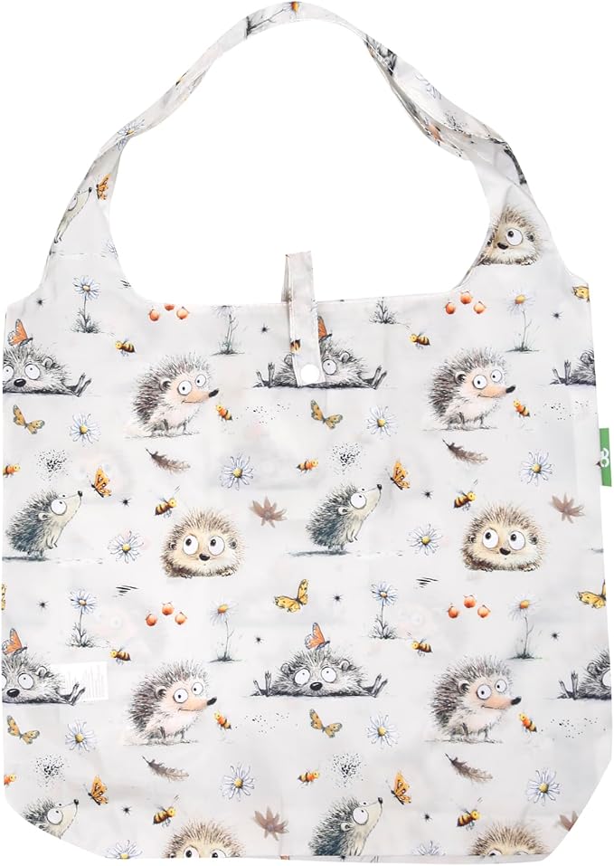 ECO CHIC Foldable Reusable Grocery Bags - Lightweight, Recycled & Reusable Shopping Bag - Waterproof Packable Tote
