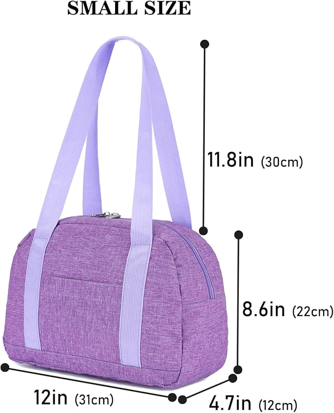 Mini Gym Bag for Women Girls, 12 inch Small Gym Tote, Lightweight Small Carry On Duffle Bag for Travel Sports