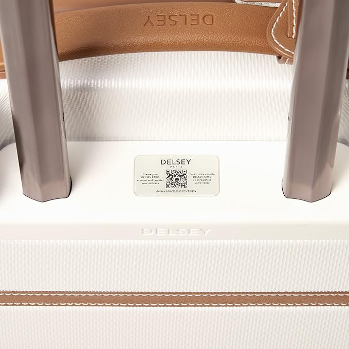 DELSEY PARIS Chatelet Air 2.0 Hardside Luggage with Spinner Wheels, Angora, Checked-Medium 24 Inch