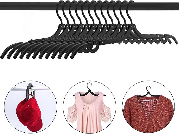 Travel Folding Hanger Household Multifunctional Portable Hanger (Black)