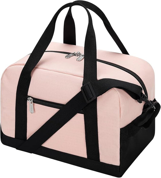 Small Gym Bag Carry On Bag - 12 in Mini Duffle Bag Lightweight for Overnight Travel(Pink)