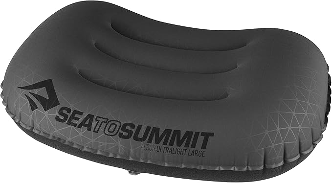 Sea to Summit Aeros Ultralight Inflatable Camping and Travel Pillow, Large, Grey
