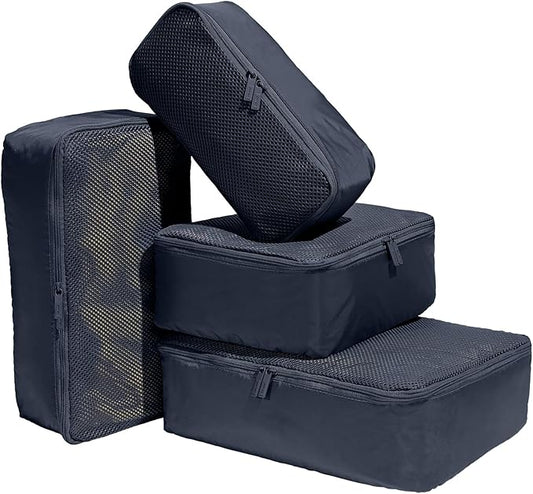 Away Insider Packing Cubes Set of 4 – Lightweight Travel Organizers for Luggage, Suitcases & Carry-On Bags, Navy Blue