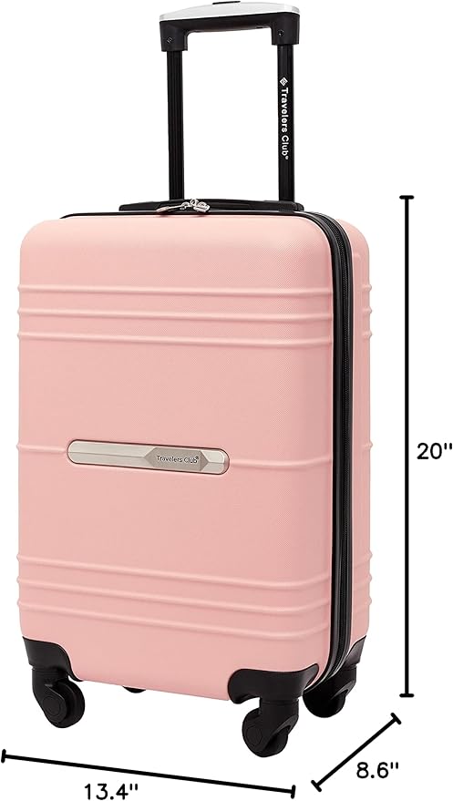 Travelers Club 22" Richmond Spinner Carry-On Luggage, Rose Gold