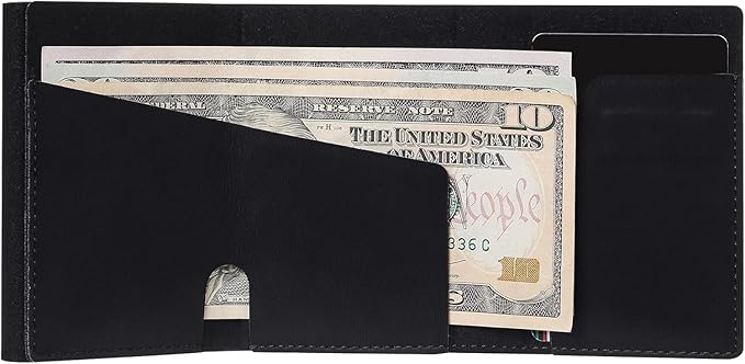 Conceal Plus Card Blocr Pop Up Wallet for Men - Slim Metal RFID Blocking Card Holder (4-6 Cards Ejector) - Minimalist Smart Front Pocket Wallet with Internal Cash + ID Storage