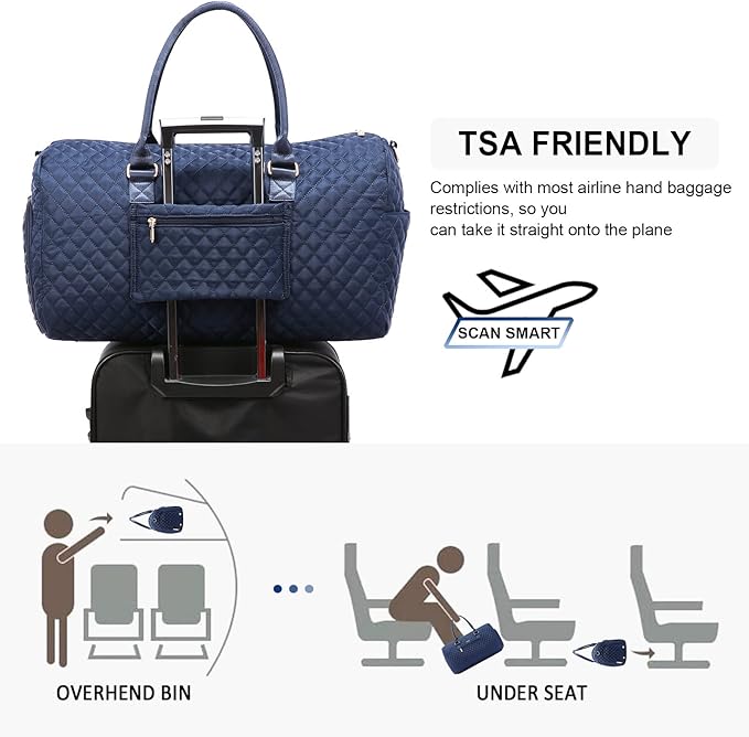 LOVEVOOK Travel Duffle Bag, Weekender Bag for Women with Toiletry Bag, Carry on Overnight Bag with Shoe Compartment, Gym Duffel Bag with Wet Pocket, Mommy Hospital Bags for Labor and Delivery
