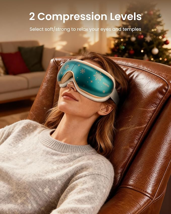 RENPHO Eye Massager with Heat, Mothers Day Birthday Gifts for Mom Women Men Her, Eye Mask for Migraine,Sleep Mask for Dry Eyes Relax, Reduce Strain for Men Dad Eyeris 1