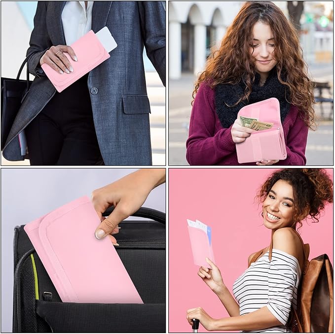 VOCHIC Money Wallet, Money Organizer for Cash with 6 Zippered Pocket Multipack Money Pouch, Cash Bill Organizer, Money Bag Small Travel Money Holder for Budgeting, Receipt and Tips