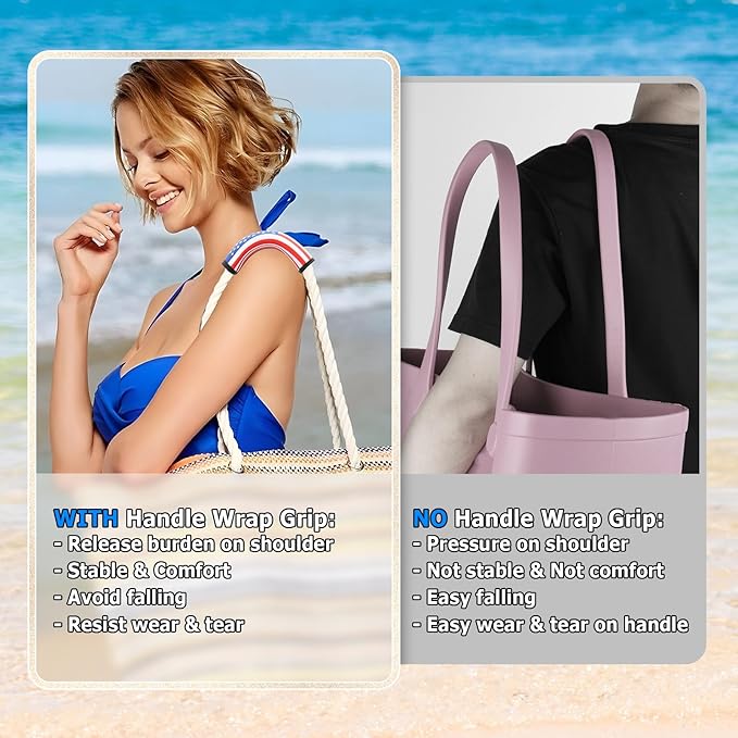 Cosmos 5 Pcs Neoprene Luggage Handle Wrap Beach Bag Tote Handle Grip Luggage Identifier Detachable Covers for Travel Bag Suitcase Beach Tote Bag