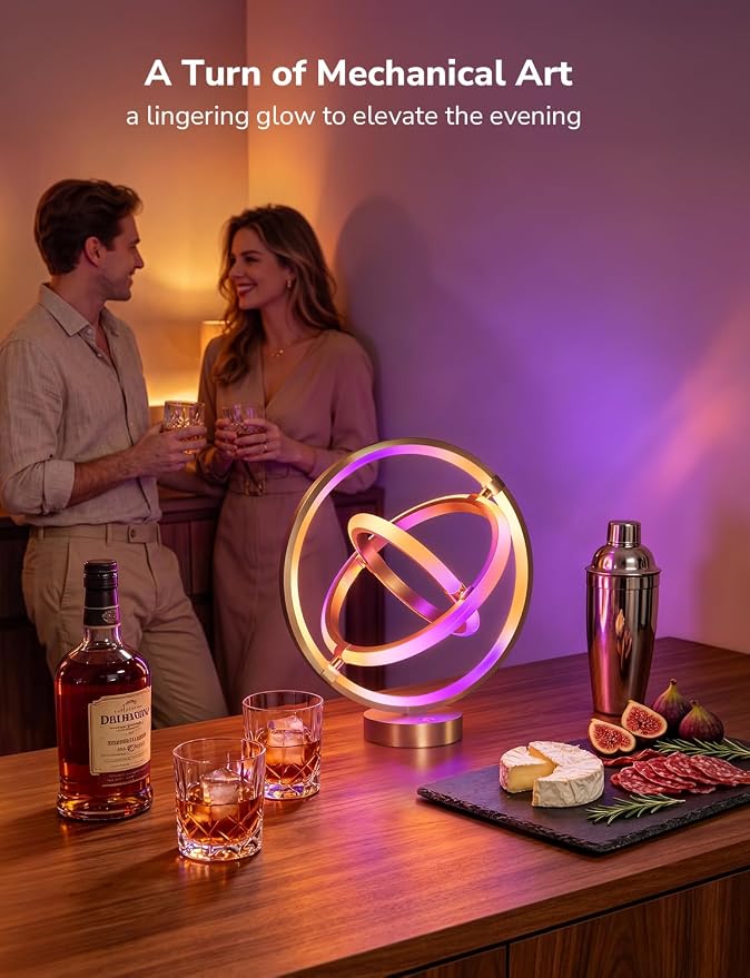 Lepro TB1 AI Smart Table Lamp, RGB+IC Addressable Color Changing Desk Lamp | Music Sync, DIY Endless Scenes, Alexa Google Home Enable, APP Control Cool LED Lamp for Any Room, Ambient Lighting, 2.4 GHz