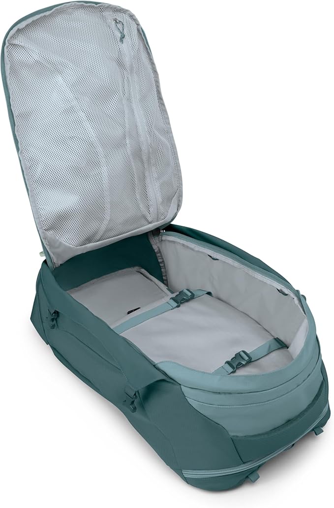 Osprey Farpoint 40L Men's Travel Backpack - Carry On Bag with Laptop Sleeve and Toiletry Pocket, Cascade Blue/Torrent Blue