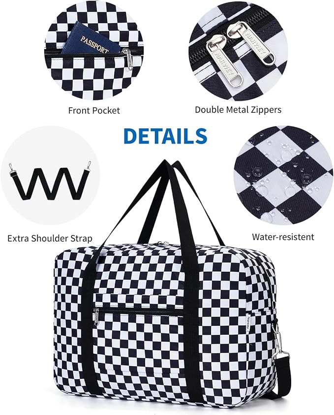 For Spirit Airlines Personal Item Bag 18x14x8 Foldable Travel Duffel Bag Tote Carry on Luggage Duffle Overnight for Women and Men