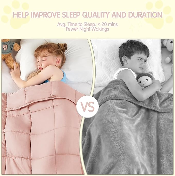 yescool Pink Weighted Blanket 3 Pounds Cooling Weighted Lap Blanket, Heavy Blanket for Sleeping, Weighted Throw Blanket Gifts for 20-40lbs, 36"x48"