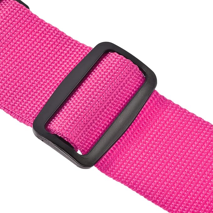 uxcell Luggage Straps Suitcase Belts with Buckle, Combination Lock, 2Mx5cm Adjustable PP Travel Packing Accessories, Rose Red, 2Pcs