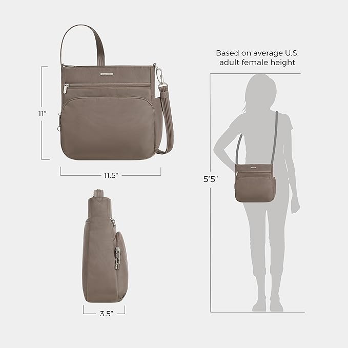 Travelon Anti-Theft Classic North/South Crossbody Bag