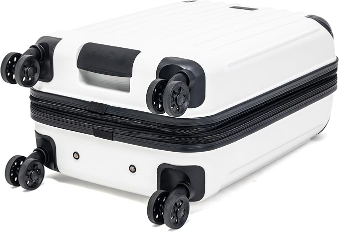 Kenneth Cole Reaction Flying Axis 20" Hardside Expandable 8-Wheel Spinner Carry-On Suitcase, Coconut White