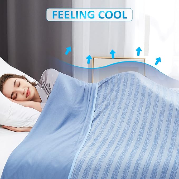 Guohaoi Cooling Blanket (90"x108"King Size) for Hot Sleepers,Absorbs Heat to Keep Body Cool for Night Sweats,100% Oeko-Tex Certified Cool Fiber,Breathable,Comfortable,All-Season.