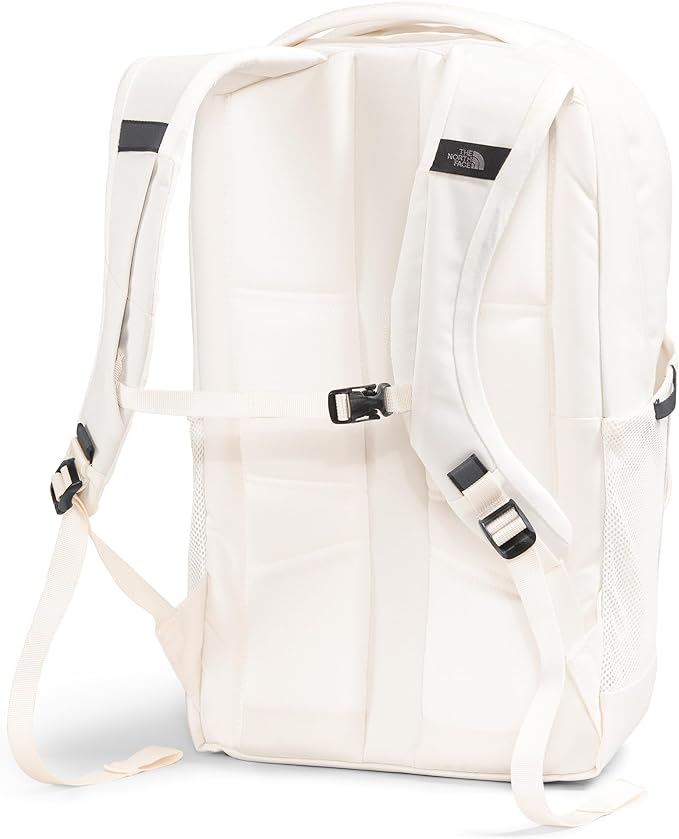 THE NORTH FACE Women's Jester Luxe Everyday Laptop Backpack, Gardenia White/Burnt Coral Metallic, One Size