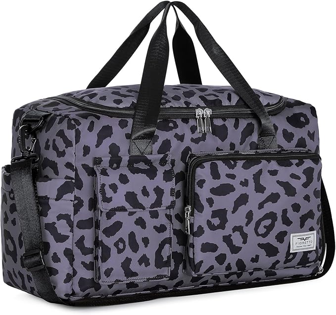 FIORETTO Women's Gym Duffle Bag with Shoes Compartment, 30L Capacity, Ideal for Travel, Gym, Sports, Duffel, Weekender