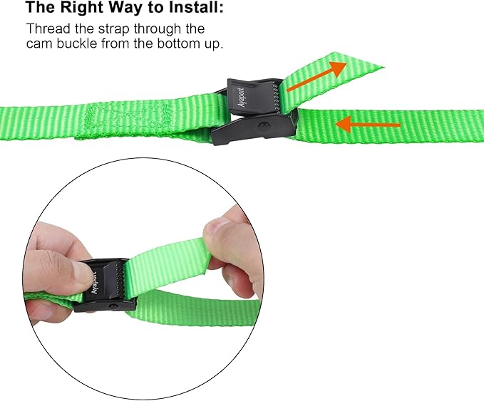 Ayaport Lashing Straps with Buckles Adjustable Cam Buckle Tie Down Cinch Strap