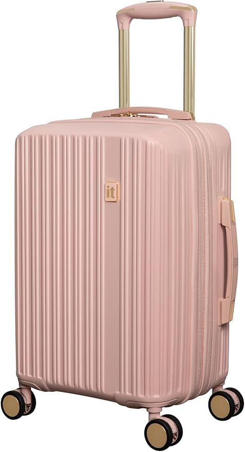 It Luggage Luxuriant 21" Hardside Carry-On 8 Wheel Expandable Spinner, Rose Sand