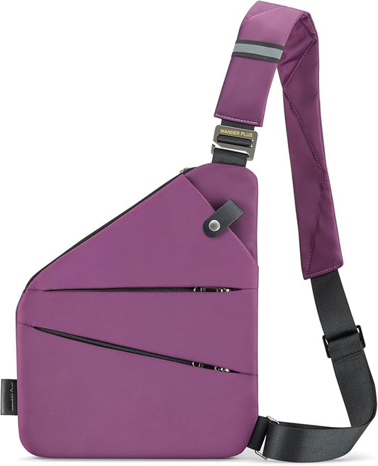 WANDER PLUS® Anti Theft Crossbody Bag, Shoulder Bag Anti-theft Design for Travel, Sport, Work