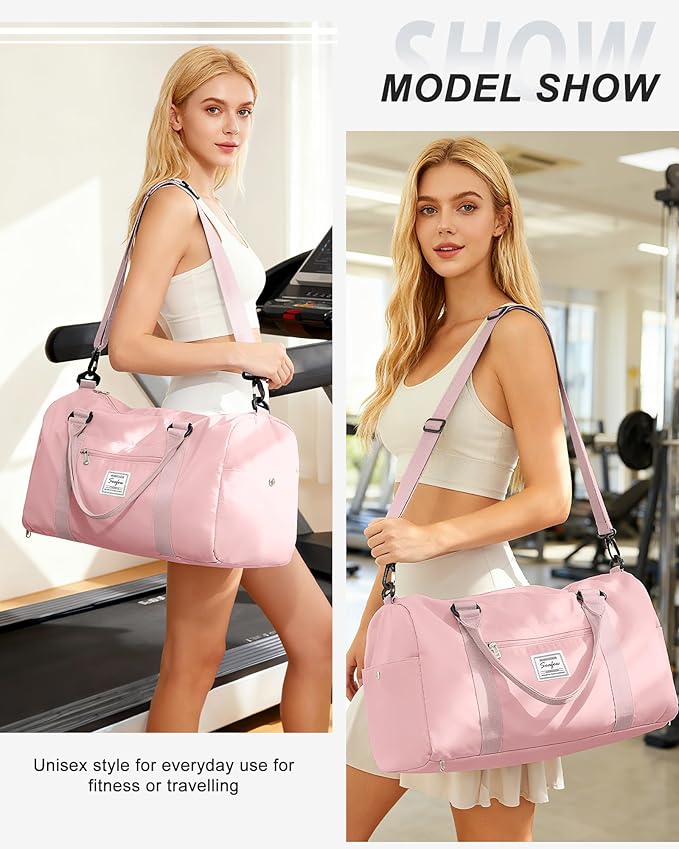 Gym Bag Womens,Travel Duffel Carry on Bag Sport Tote Bag Weekend Overnight Bag