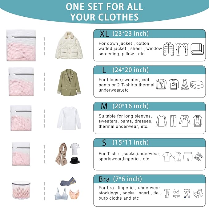 XXL Shoe Washing Machine Bag - Reusable Shoes Cleaning Bags for Washer And Dryer, Durable Zipper Laundry Shoe Bag 360° Deep Clean Sneaker Tennis Include Delicate Laundry Bag/Bra Laundry Bags (Gray)