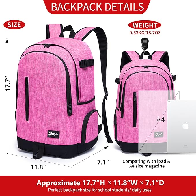 rickyh style School Backpack Travel Bag for Men & Women Lightweight College Back Pack with Laptop Compartmen