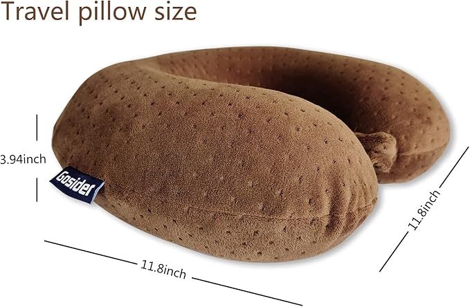 Memory Foam Travel Pillow, Comfortable Travel Neck Pillow U Shape, Support Neck and Head to Relieve Fatigue, Portable Neck Pillow Suitable for Planes, Trains, Self-Driving Cars